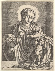 Jomfru og barn. av Simon Wynhoutsz Frisius