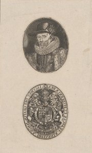 James I, konge av England, ca. 1616.
