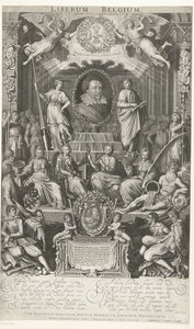Frederik Hendrik som beskytter av religion og frihet, 1628 Liberum Belgia (tittel på objekt)