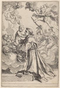 Den store hellige Antonius av Padua av Simone Cantarini