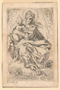 Jomfruen og barnet av Simone Cantarini