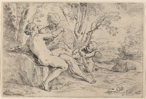 Venus og Adonis av Simone Cantarini
