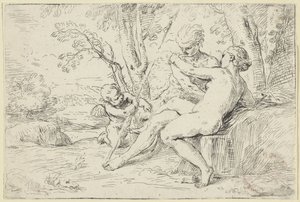 Venus og Adonis av Simone Cantarini