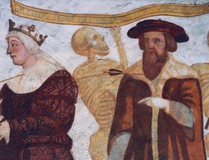 Death with the Duke, detalj fra The Dance of Death av Simone II Baschenis