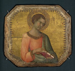 En helgen som holder en bok, 1344 av Simone Martini