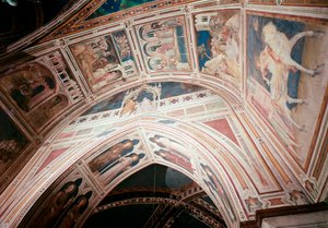 Episoder av Saint Martins liv (St Martins liv) - Maleri av Simone Martini (1280-1344) Fresco av Simone Martini