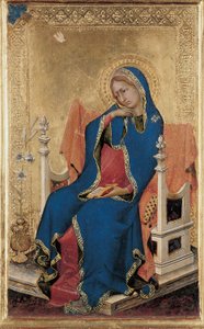 Mary, fra Orsini Polyptych (tempera på panel) (se også 471172-5) av Simone Martini