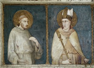 Saint Francis of Assisi og St Louis of Toulouse (Louis of Anjou av Simone Martini