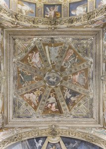 Engler og velsignelse av Gud (fresco) av Simone Veneziano Peterzano