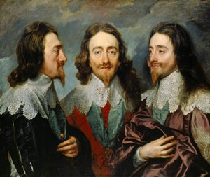 Charles I, konge av England 1600-1649, fra Three Angles The Triple Portrait, 1636.