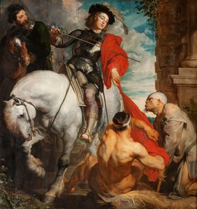 Saint Martin deler kappen sin, 1625.