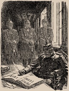 Spøkelser i Versailles. Punch, 7. mai 1919, 1919. av Sir Bernard Partridge