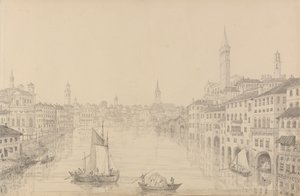 Album med 30 utsikter i Tyrol og Italia: Byen Verona fra broen, 1. november 1840 av Sir Charles D