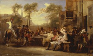 Chelsea Pensjonister mottar Gazette som kunngjør slaget ved Waterloo