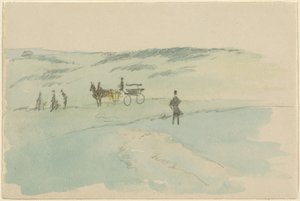 Landskap med figurer og en vogn av Sir David Wilkie