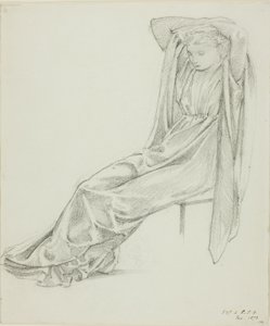 Sittende kvinnefigur av Sir Edward Burne Jones