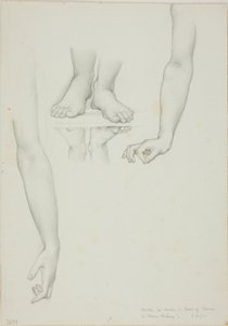 Studie for Mirror of Venus: Arms and Feet of Venus av Sir Edward Burne Jones