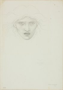 Studie for Rondanini Medusa av Sir Edward Burne Jones