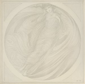 Eurydike flyter blant flammer, 1872-1875 av Sir Edward Coley Burne Jones