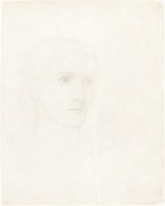 Hodet til en kvinne av Sir Edward Coley Burne Jones