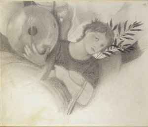 Studer for et hode i The Days of Creation, c1871-1875 av Sir Edward Coley Burne Jones