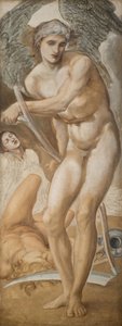 Troy Triptych - Study of Oblivion conquering Fame, 1875. av Sir Edward Coley Burne Jones