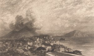 Vesuv fra Napolibukta av Sir Frank Short