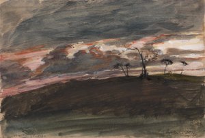 Stormfull solnedgang, Legh Park, Wiltshire