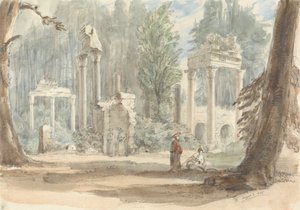 Ruinene fra Leptis Magna da de dukket opp i Royal Park ved Virginia Water