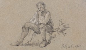 Man sitter av Sir George Howland Beaumont seventh Baronet