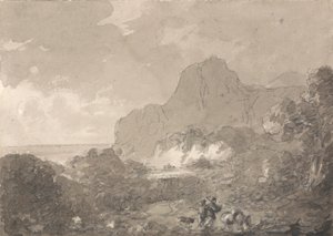 Utsikt over kysten av Italia av Sir George Howland Beaumont seventh Baronet