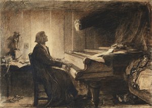 Franz Liszt ved pianoet, 1904.