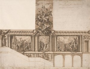 Design for takvegger og trapp av Sir James Thornhill
