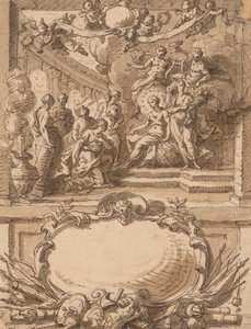 Design for et veggpanel av Sir James Thornhill