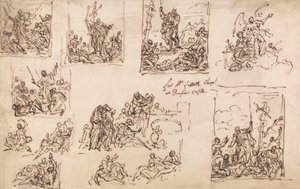 Moses and the Brazen Serpent - Design for kapellet på Dunster Castle av Sir James Thornhill