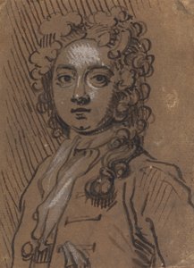 Portrettbyste av en mann i hel parykk av Sir James Thornhill