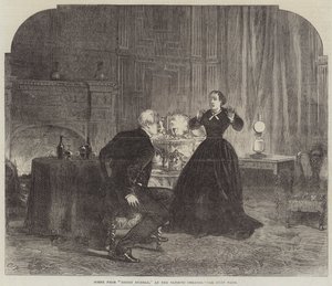 Scene fra Henry Dunbar, på Olympic Theatre av Sir John Charles Robinson