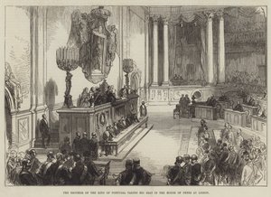 Broren til kongen av Portugal tar plass i House of Peers i Lisboa av Sir John Charles Robinson