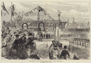 Markisen av Lorne og prinsesse Louise lander i Halifax, Nova Scotia av Sir John Charles Robinson