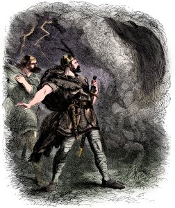 Macbeth og Banquo møter de tre heksene, 1858