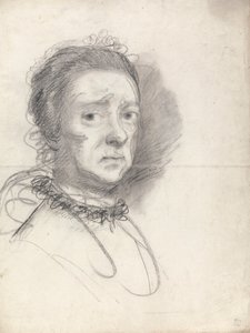 Leder for en eldre dame; studier fra Rafaels disputas av Sir Joshua Reynolds