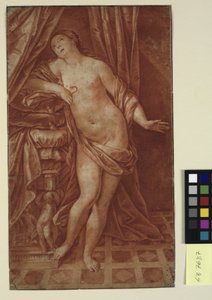 Cleopatras død, etter et maleri av Guido Reni av Sir Robert Strange