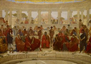 Et publikum i Athen under [representasjonen av] 
