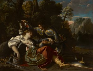 Tancred og Clorinda (olje på lerret)