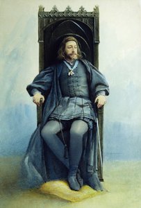 Storhertug Konstantin Konstantinovich som Hamlet i teaterstykket av William Shakespeare 21. februar 1899, 1899 av Sofia Ivanovna Kramskaya