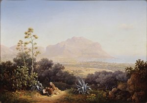 Utsikt over Palermo, 1845 av Sokrat Maximovich Vorobyev