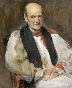 AG Edwards, erkebiskop av Wales (olje på lerret)