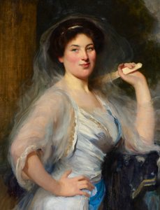 Portrett av Gertrude Salaman, kunstnerens niese (olje på lerret)