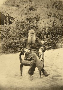 Den russiske forfatteren Leo Tolstoy, Yasnaya Polyana, nær Tula, Russland, 1890-tallet