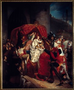 Brugge-opprøret i 1436: "" Hertuginnen av Burgund ved portene til Brugge""" Isabella av Portugal (1397-1471) ble arrestert sammen med sønnen Karl Temerary under festningsverkene. Maleri av Sophie Rude (1797-1867) 1841 søn. 1,84x1,5 m Dijon, Museum of F av Sophie Rude